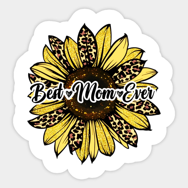 Best Mom Ever Sunflower Mom Mothers Day Sticker by JoanaArtStore